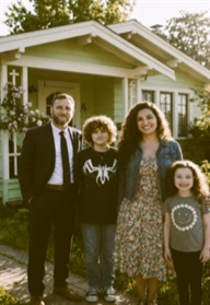 Sarah DeLuca with her family
